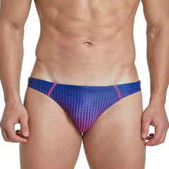 Men's Triangle Polka Dot Gradient Elastic Waist Fashion Sports Casual Beach Swimming Trunks Flat Angle
