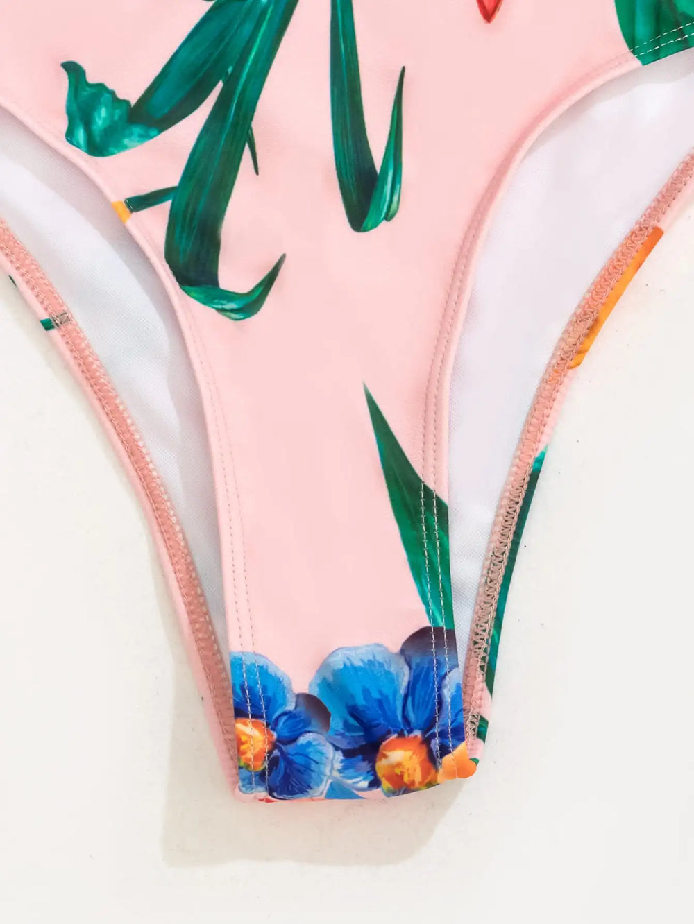 3 Pieces Floral Print Knot Front Bikinis Women Ruffle Swimwear Female High Waist Swimsuit With Beach Skirt Bathing Suit